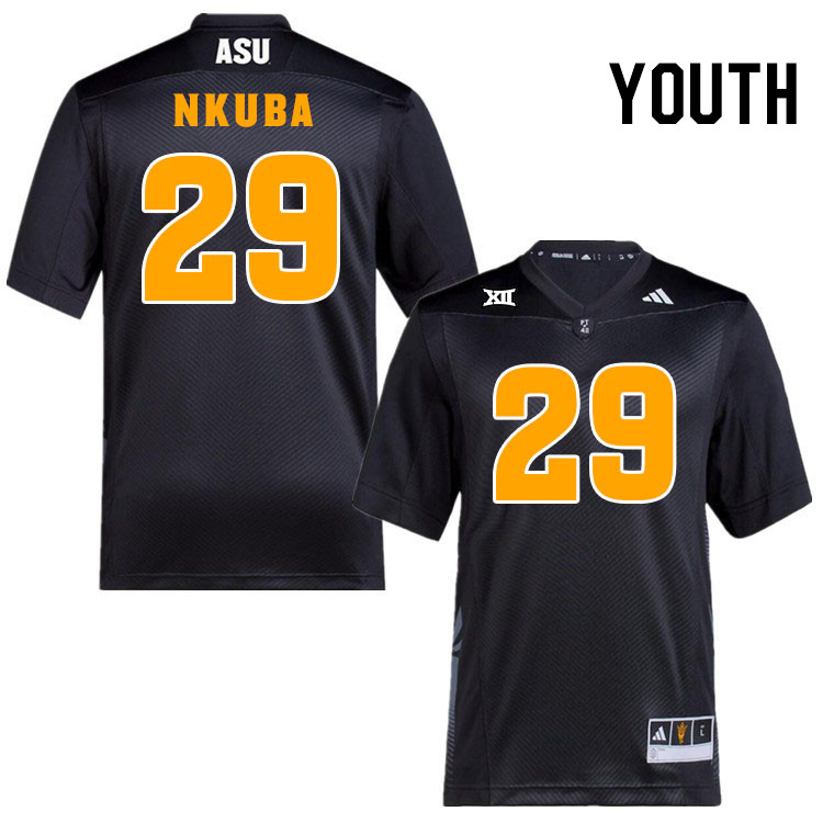 Youth #29 Tony-Louis Nkuba Arizona State Sun Devils College Football Jerseys Stitched-Black